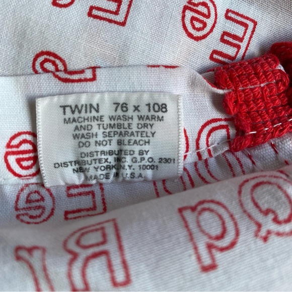 Vintage Sesame Street Coverlet quilt topper with fringe twin 76”x 108” ABCs - Picture 10 of 10